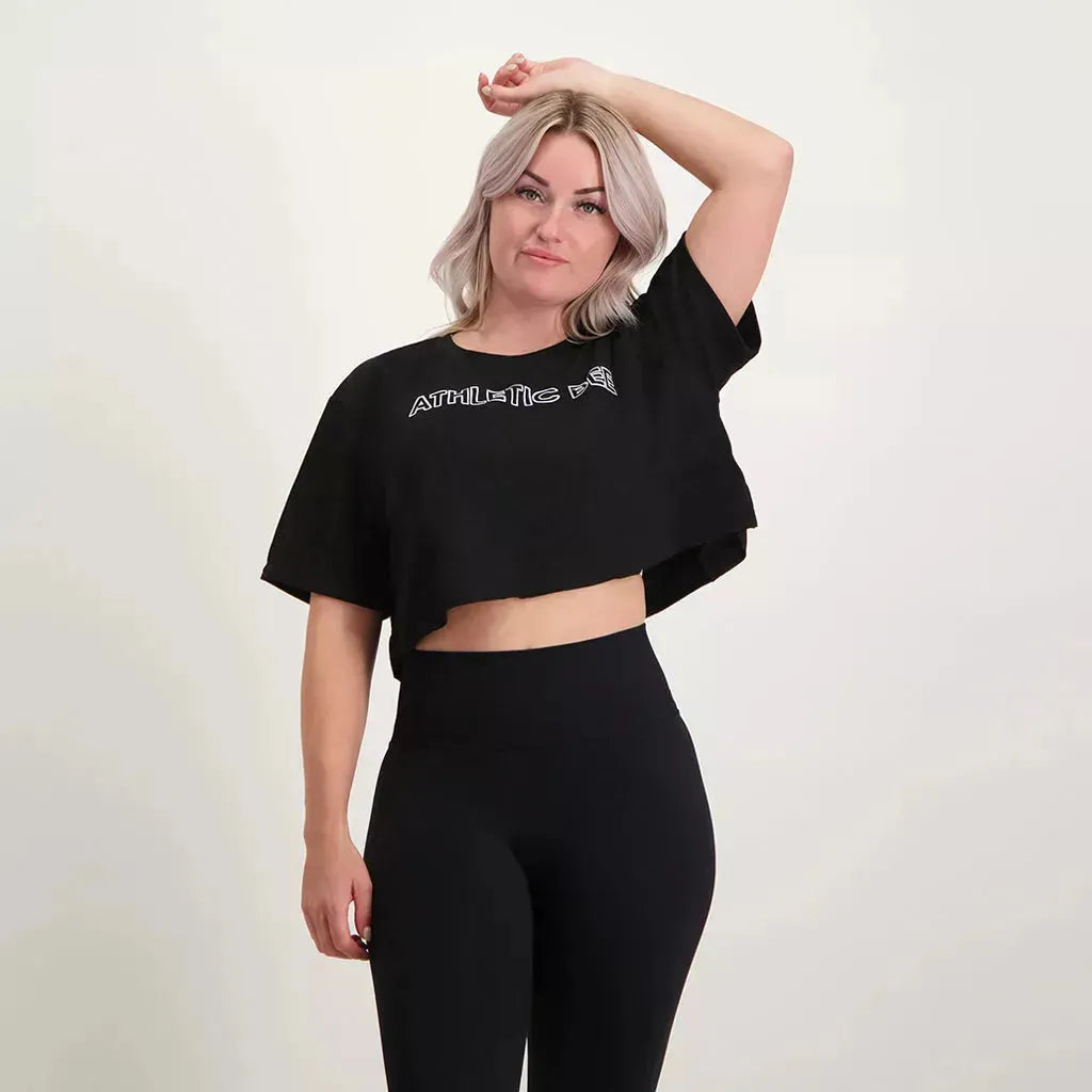 AB Crop Top Schwarz