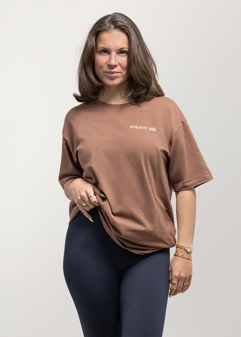 Everyday Athletic Oversized T-shirt Brown