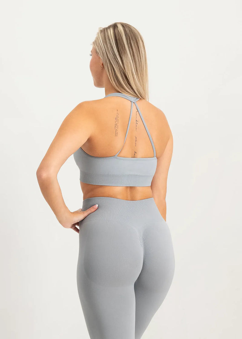 Flare Scrunch Bra - Grau