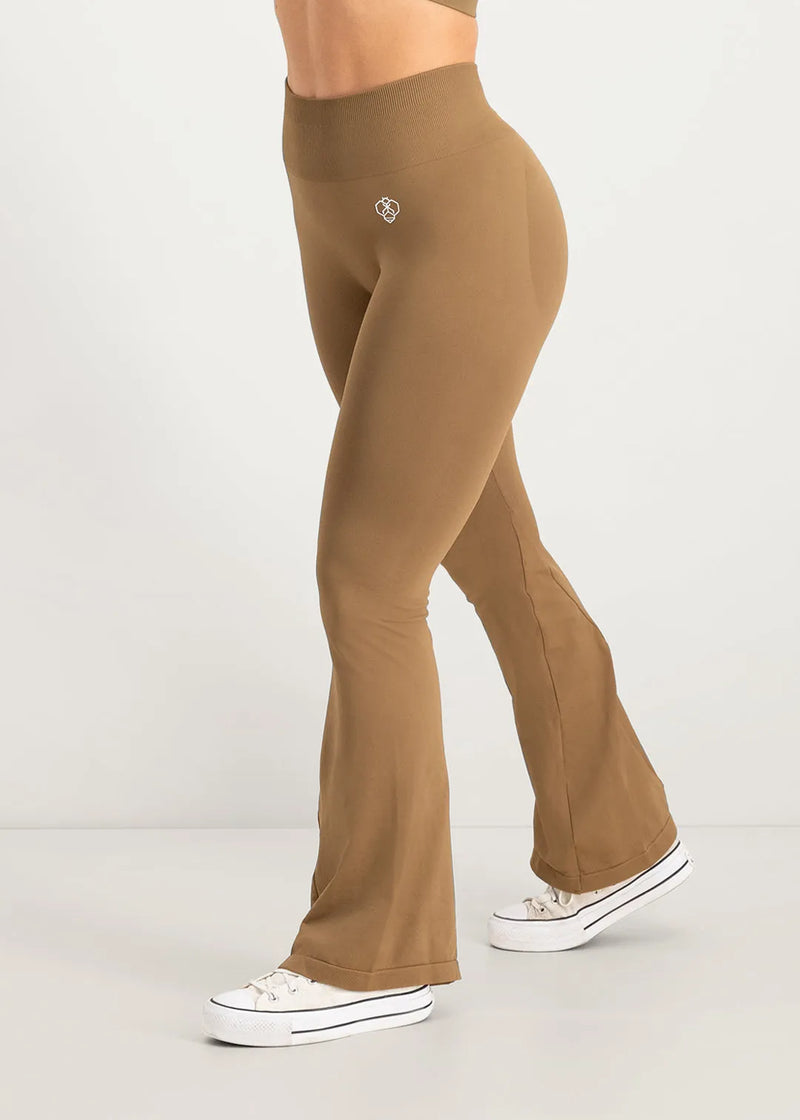 Flare Scrunch Legging - Braun