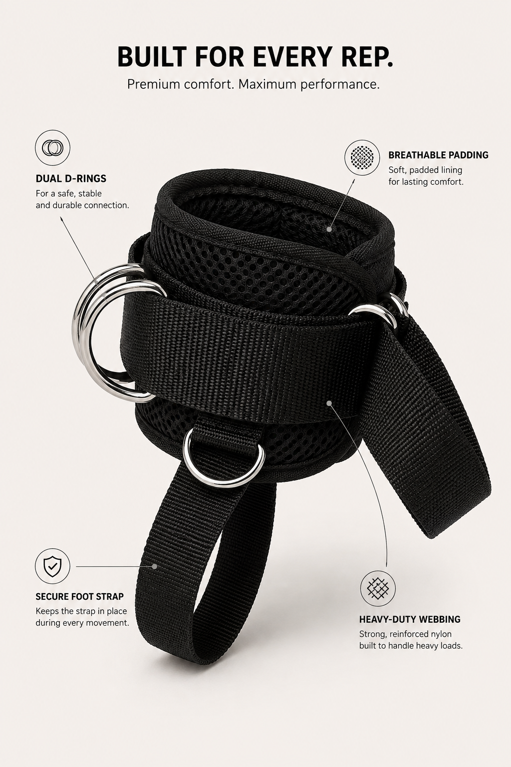 Ankle Straps - Black