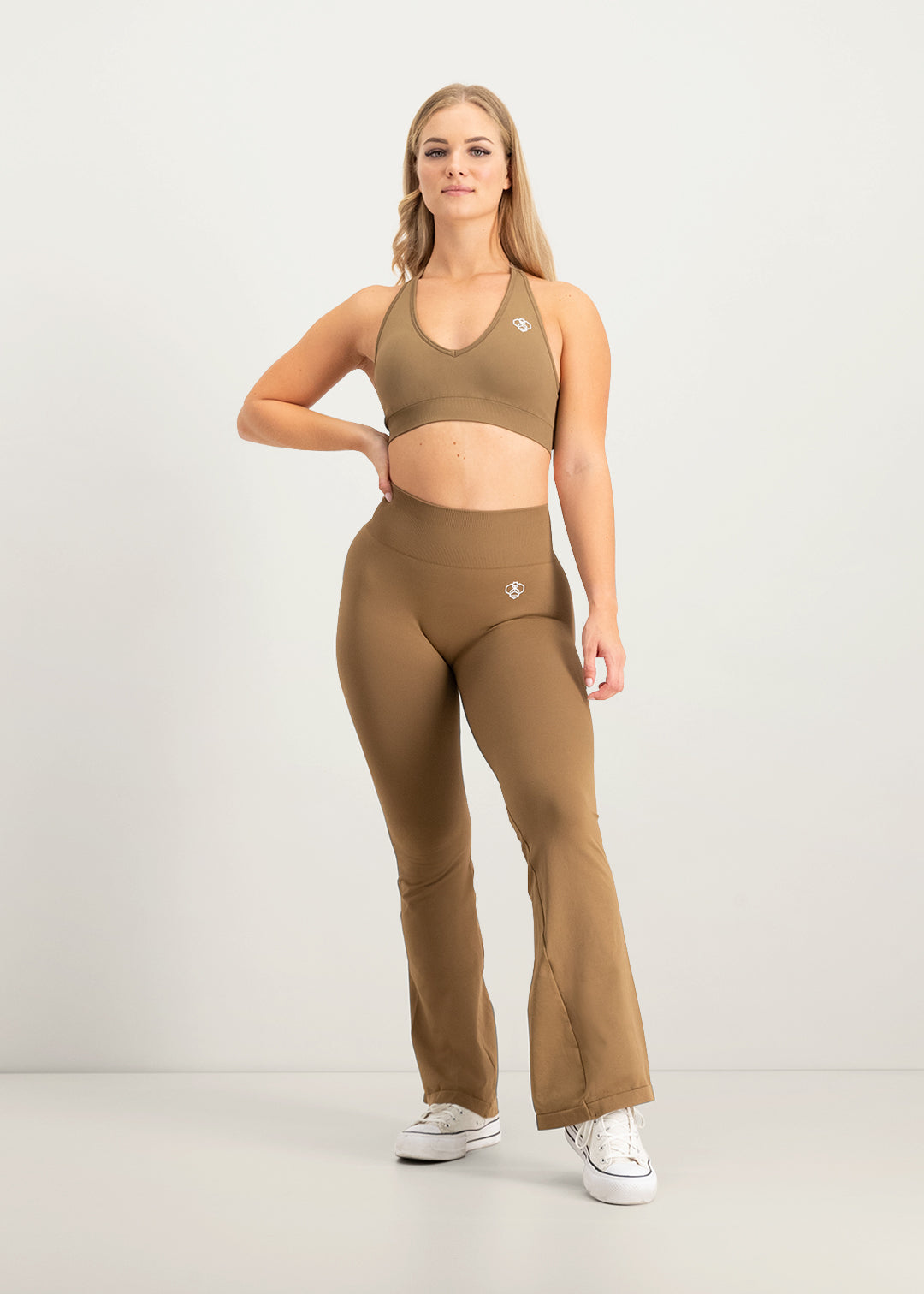 Flare Scrunch Legging - Brown