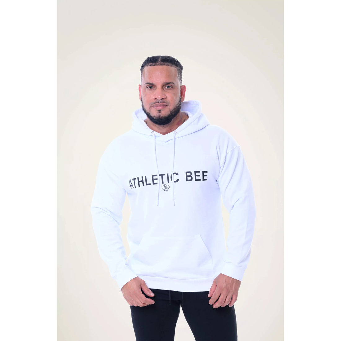 Essential Unisex Hoodie White - Athletic Bee