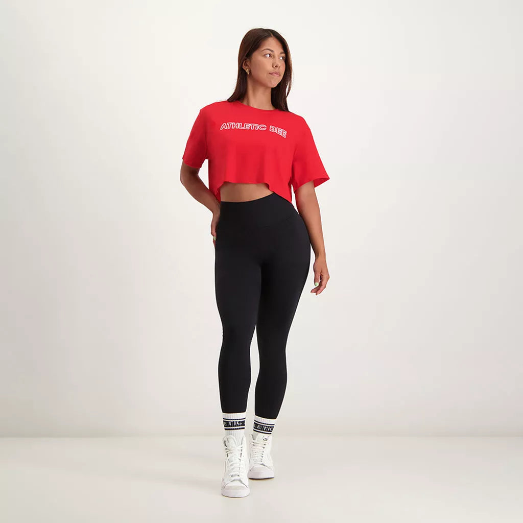 AB Crop Top Chili Red - Athletic Bee