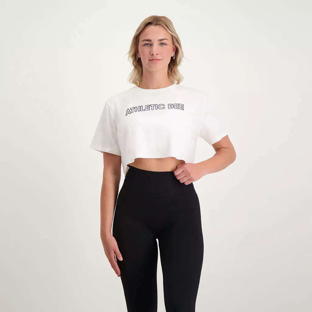 AB Crop Top Snow White - Athletic Bee