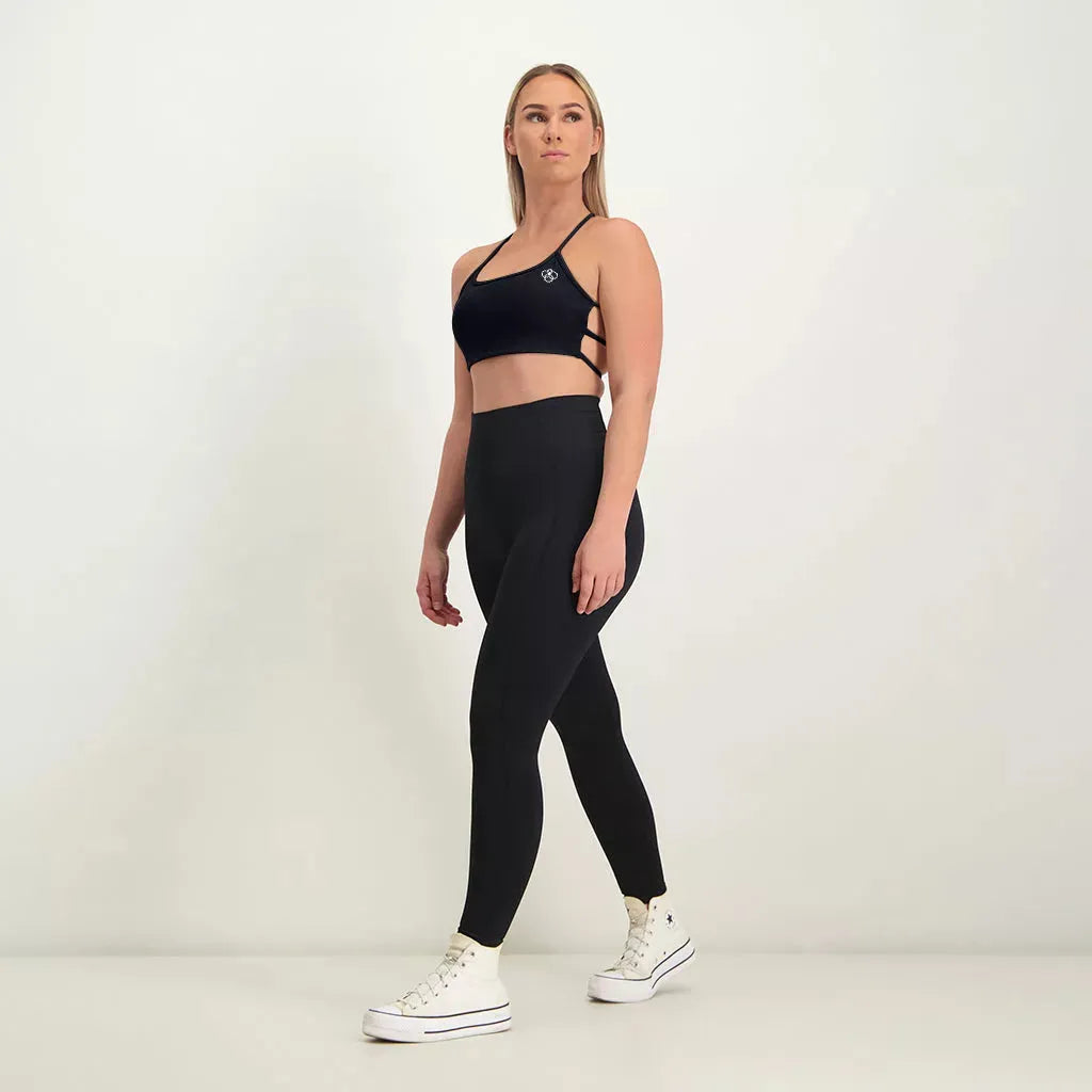 Backless Sports Bra Black - Athletic Bee