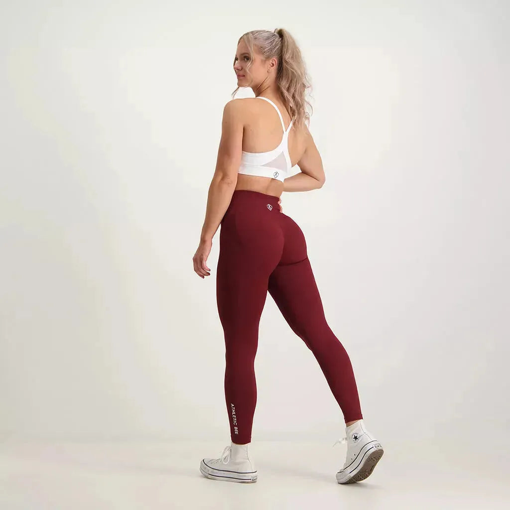 AB Scrunch Legging Bordeaux - Athletic Bee