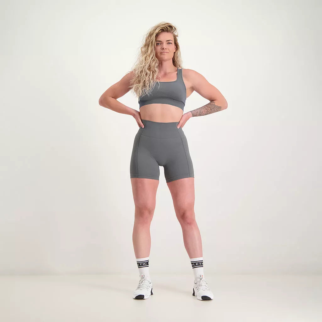 Figure Scrunch Shorts (Gray) – Fitness Fashioness