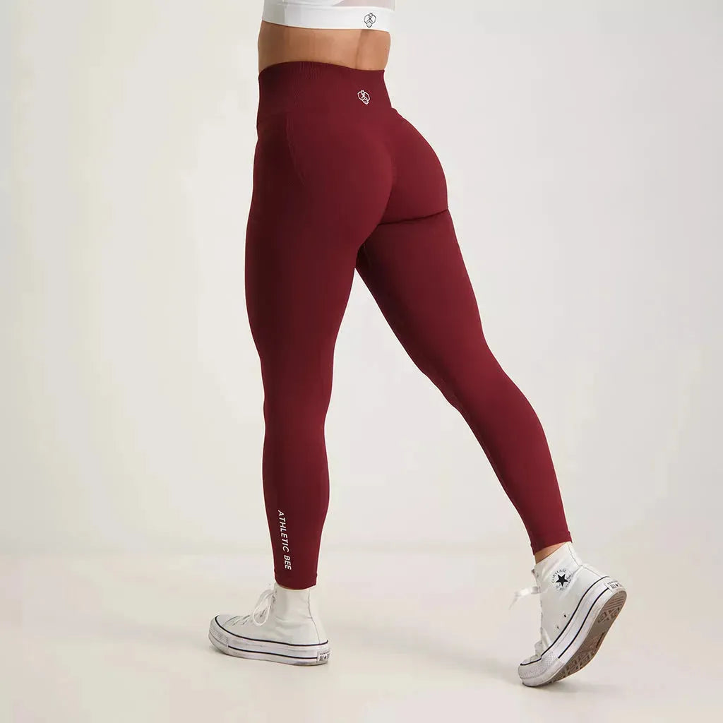 AB Scrunch Legging Bordeaux - Athletic Bee