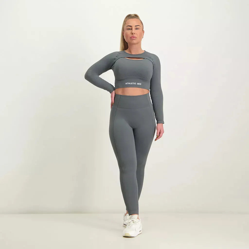 Gray athletic leggings outlet